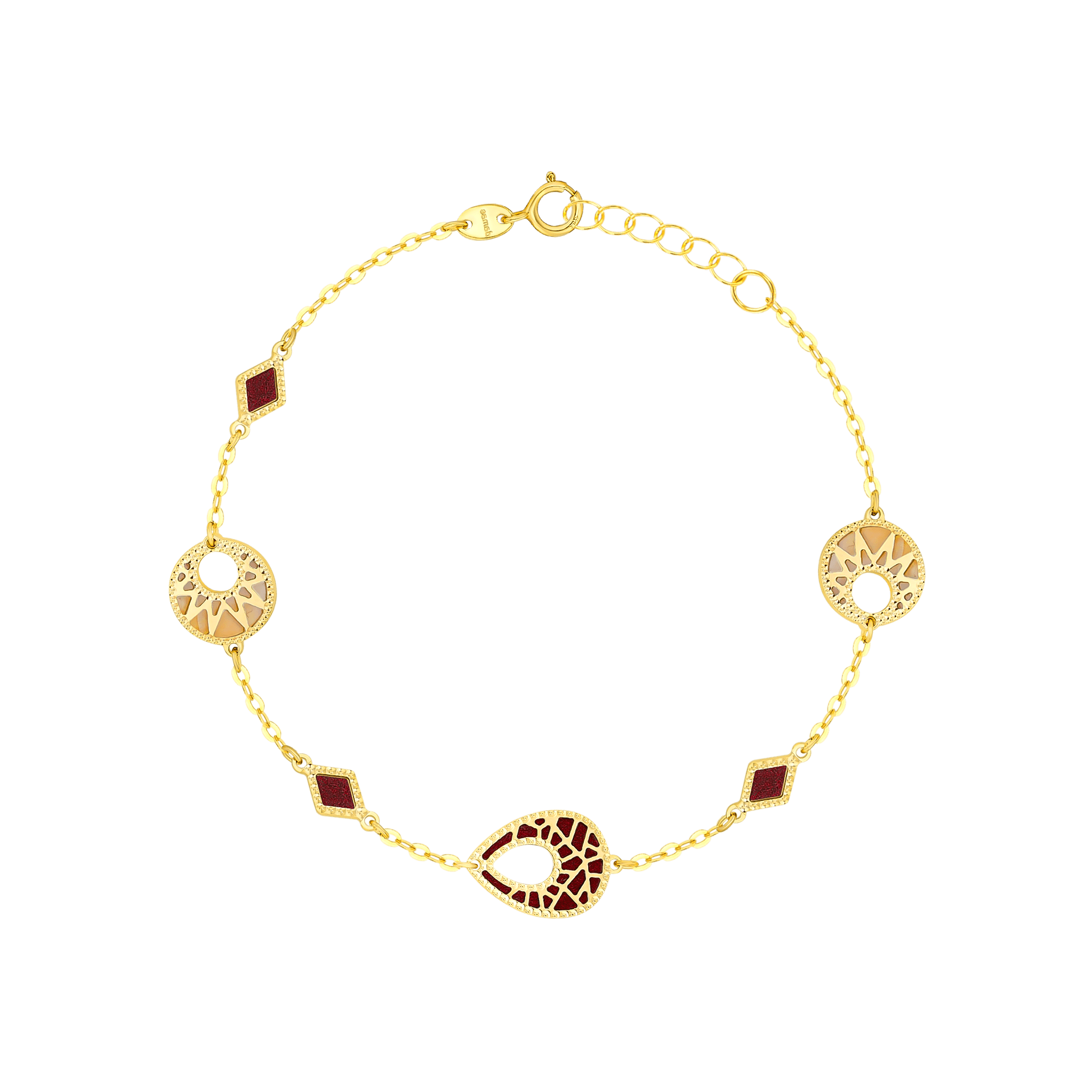 Maasai 18K Gold Mother Of Pearl Bracelet
