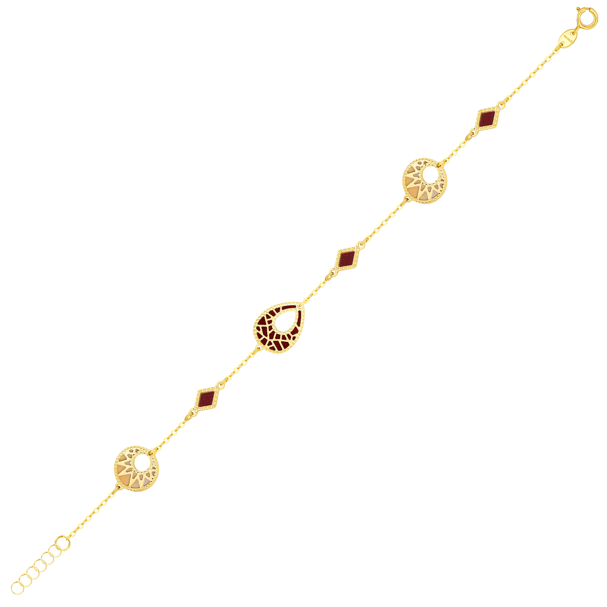 Maasai 18K Gold Mother Of Pearl Bracelet
