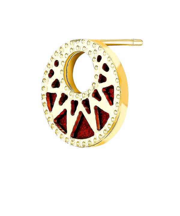 Maasai 18k Gold Mother Of Pearl Earrings