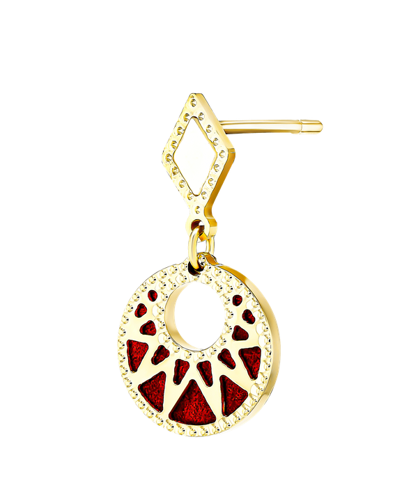 Maasai 18k Gold Mother Of Pearl Earrings