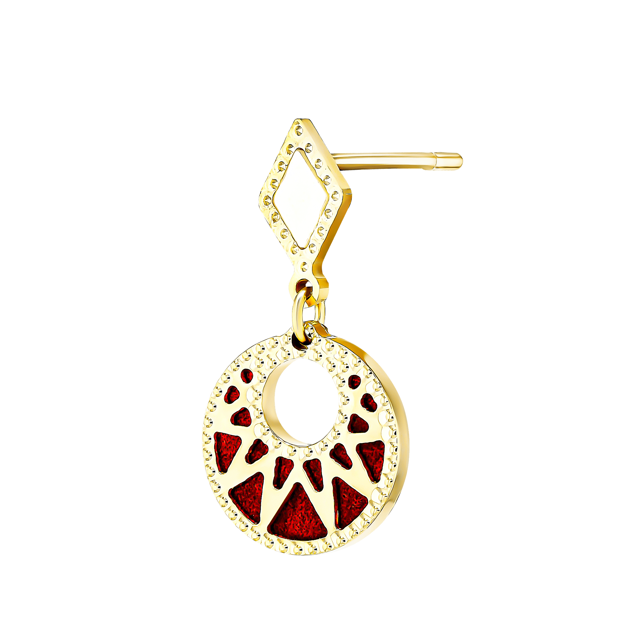 Maasai 18k Gold Mother Of Pearl Earrings