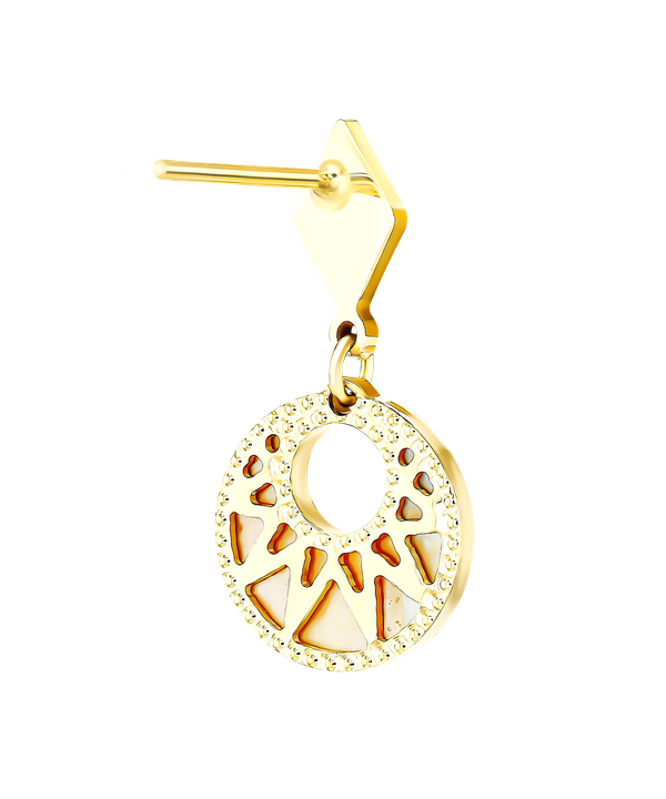 Maasai 18k Gold Mother Of Pearl Earrings