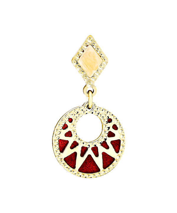 Maasai 18k Gold Mother Of Pearl Earrings