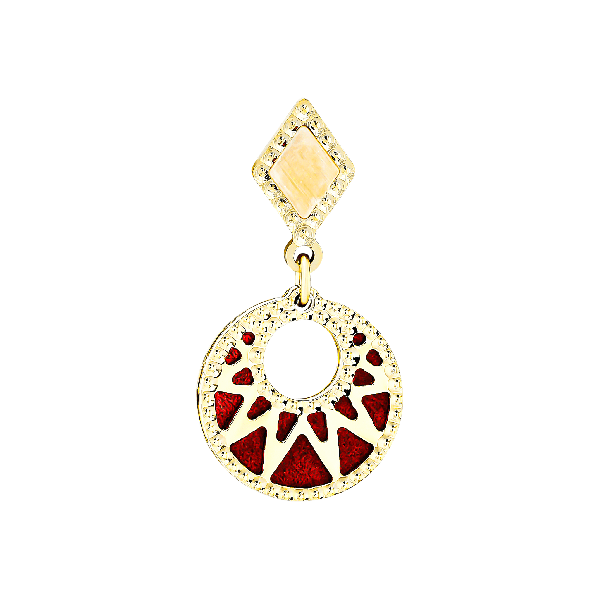 Maasai 18k Gold Mother Of Pearl Earrings