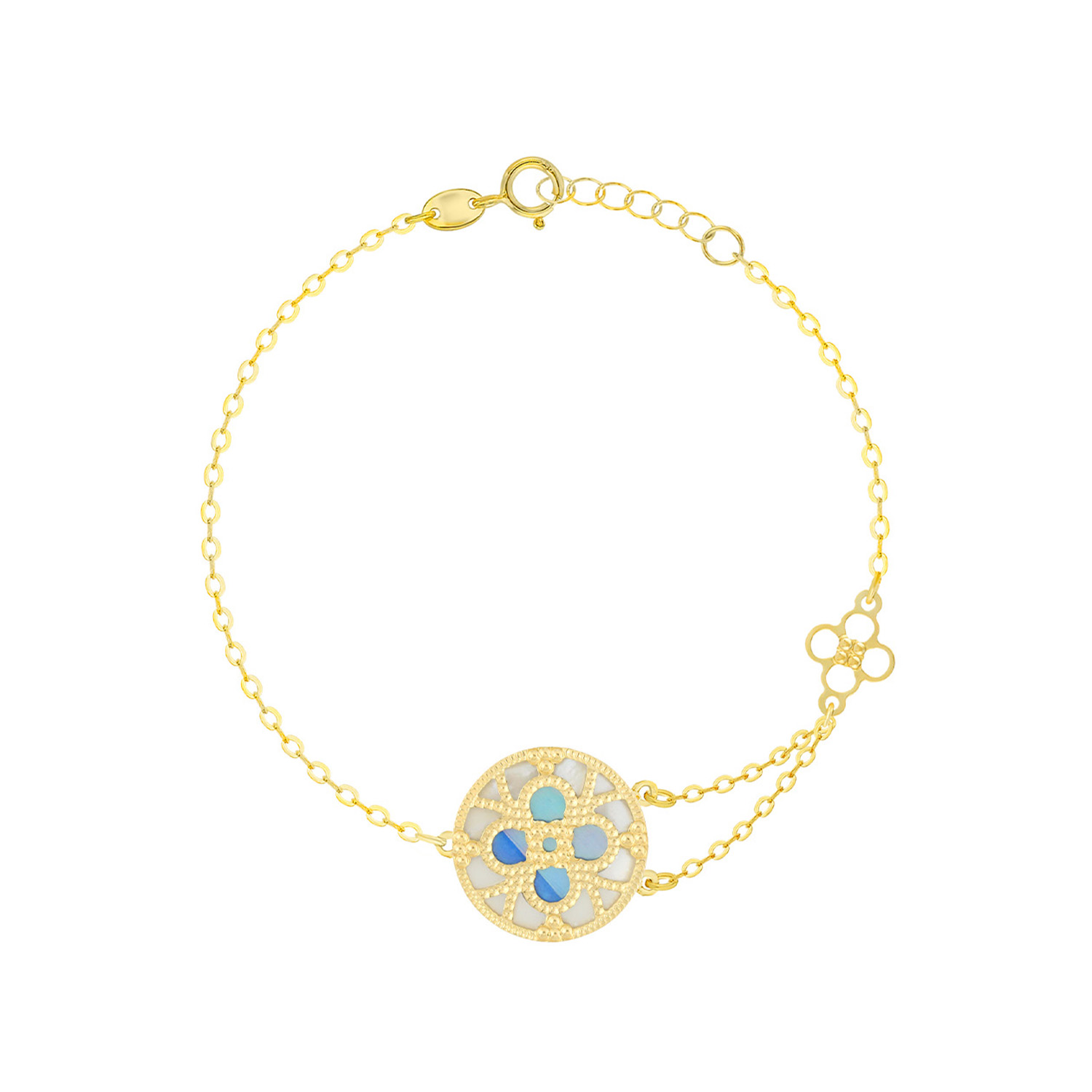 Istanbul 18k Yellow Gold Bracelet With Mother Of Pearl