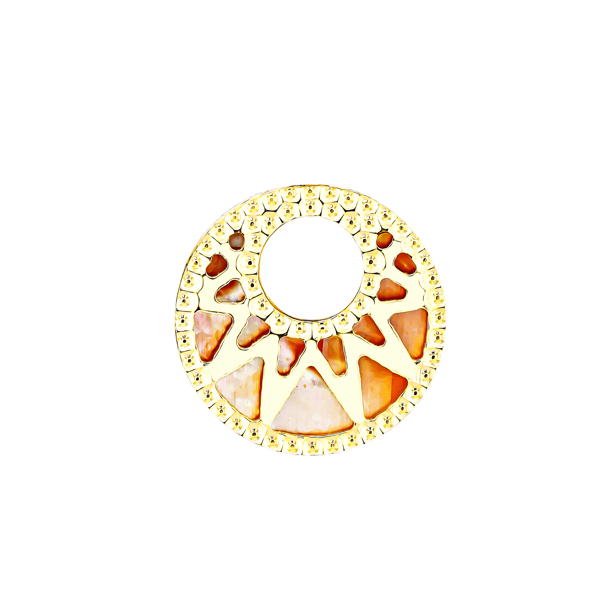 Maasai 18k Gold Mother Of Pearl Earrings
