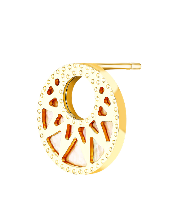 Maasai 18k Gold Mother Of Pearl Earrings