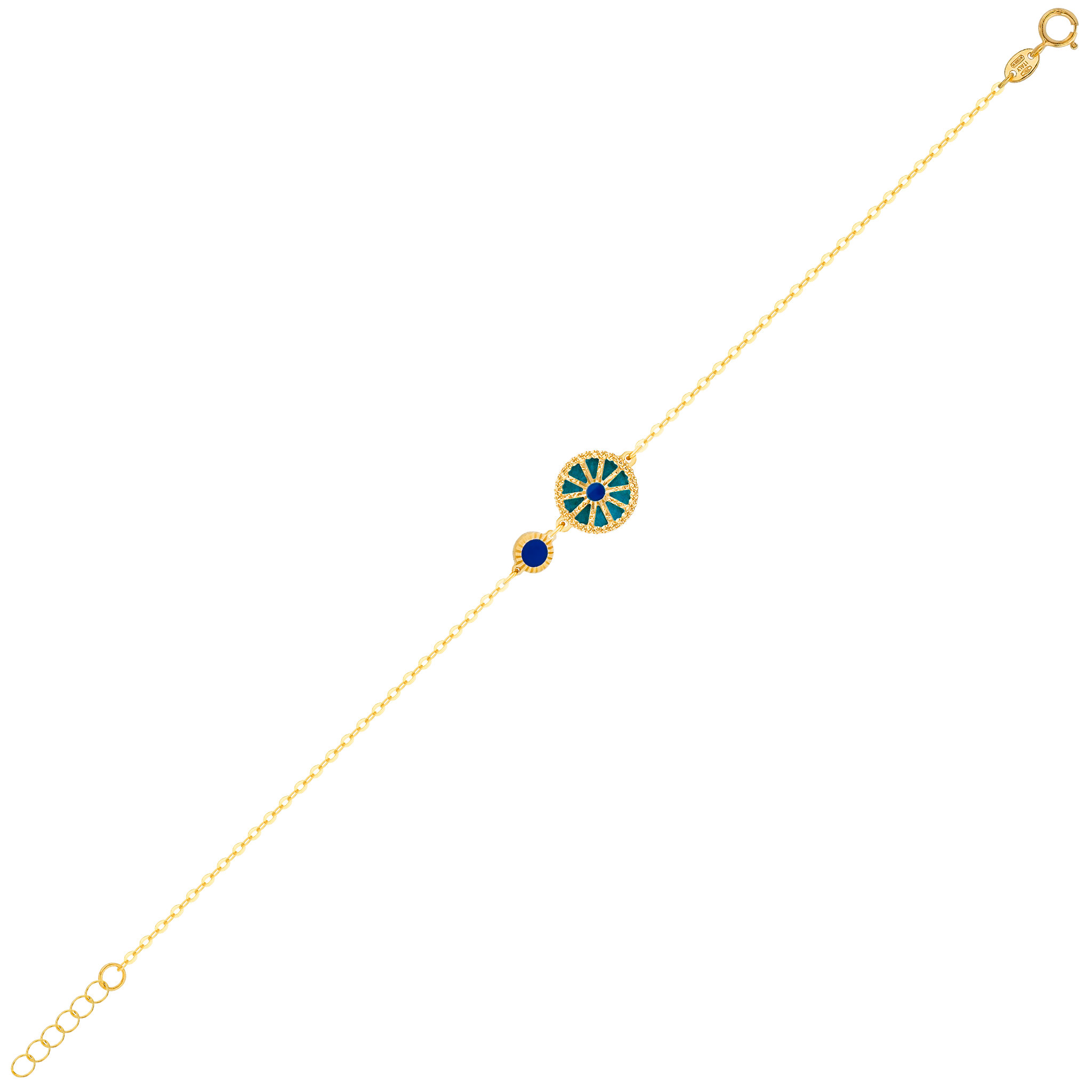 Dubai 18k Yellow Gold Mother Of Pearl Bracelet
