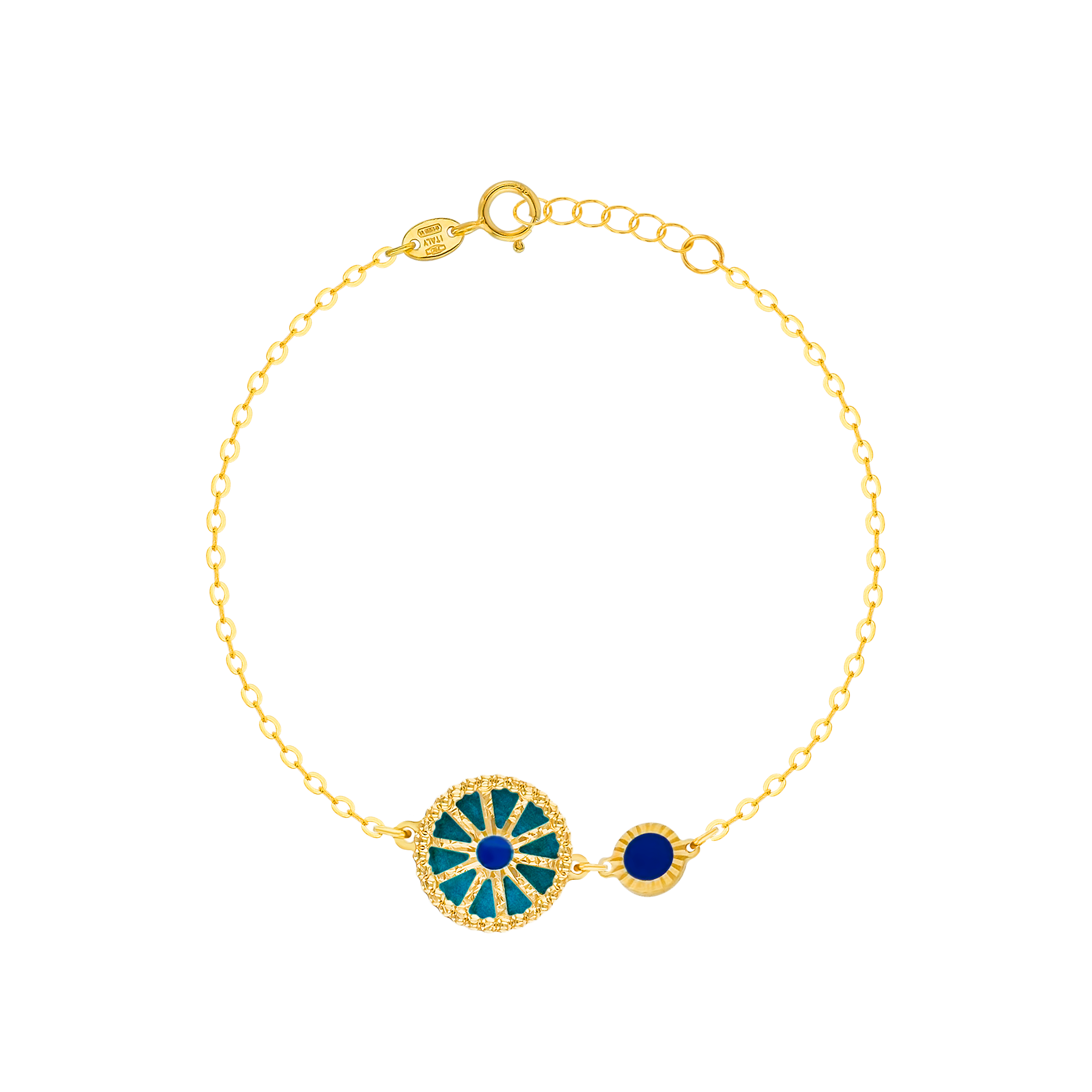 Dubai 18k Yellow Gold Mother Of Pearl Bracelet