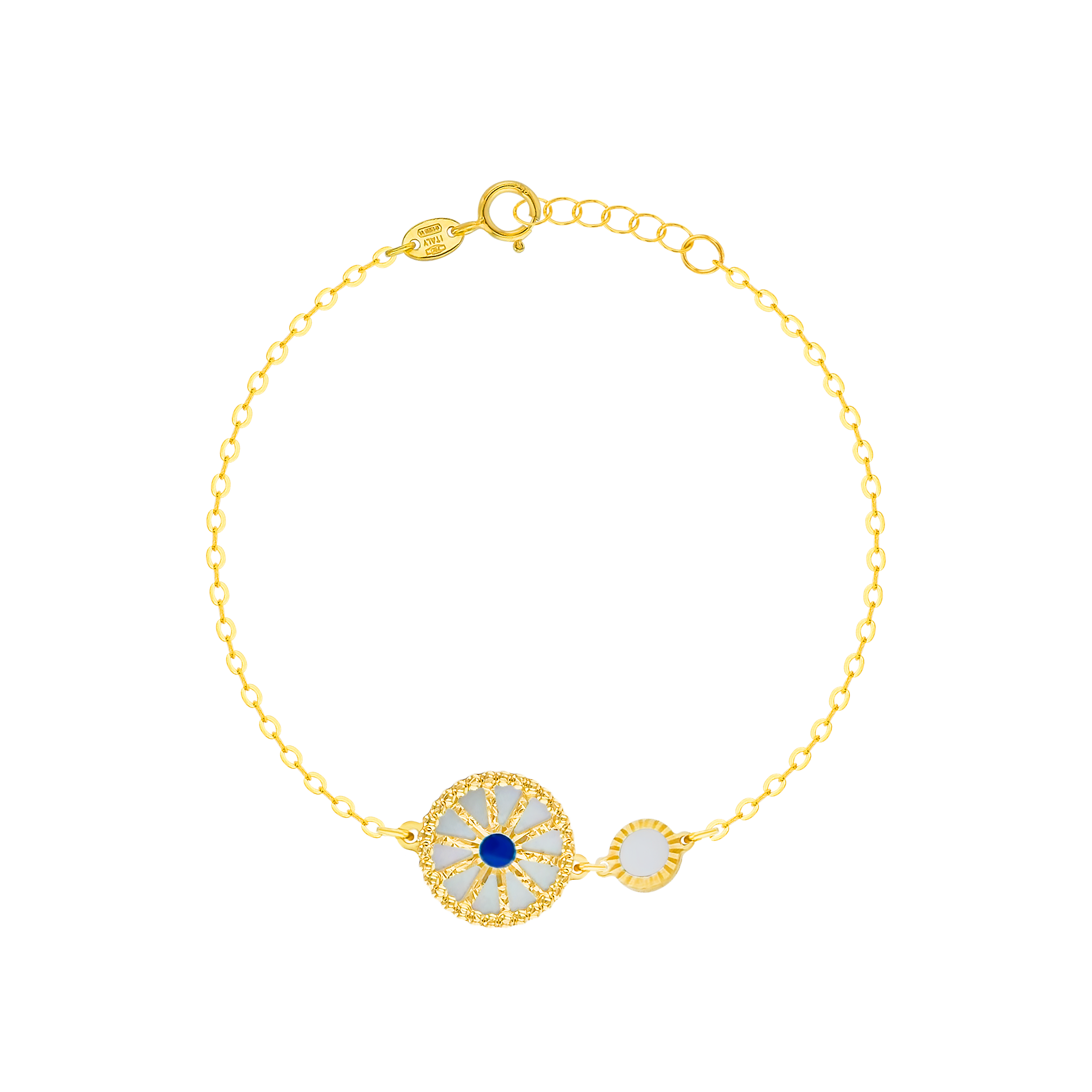 Dubai 18k Yellow Gold Mother Of Pearl Bracelet