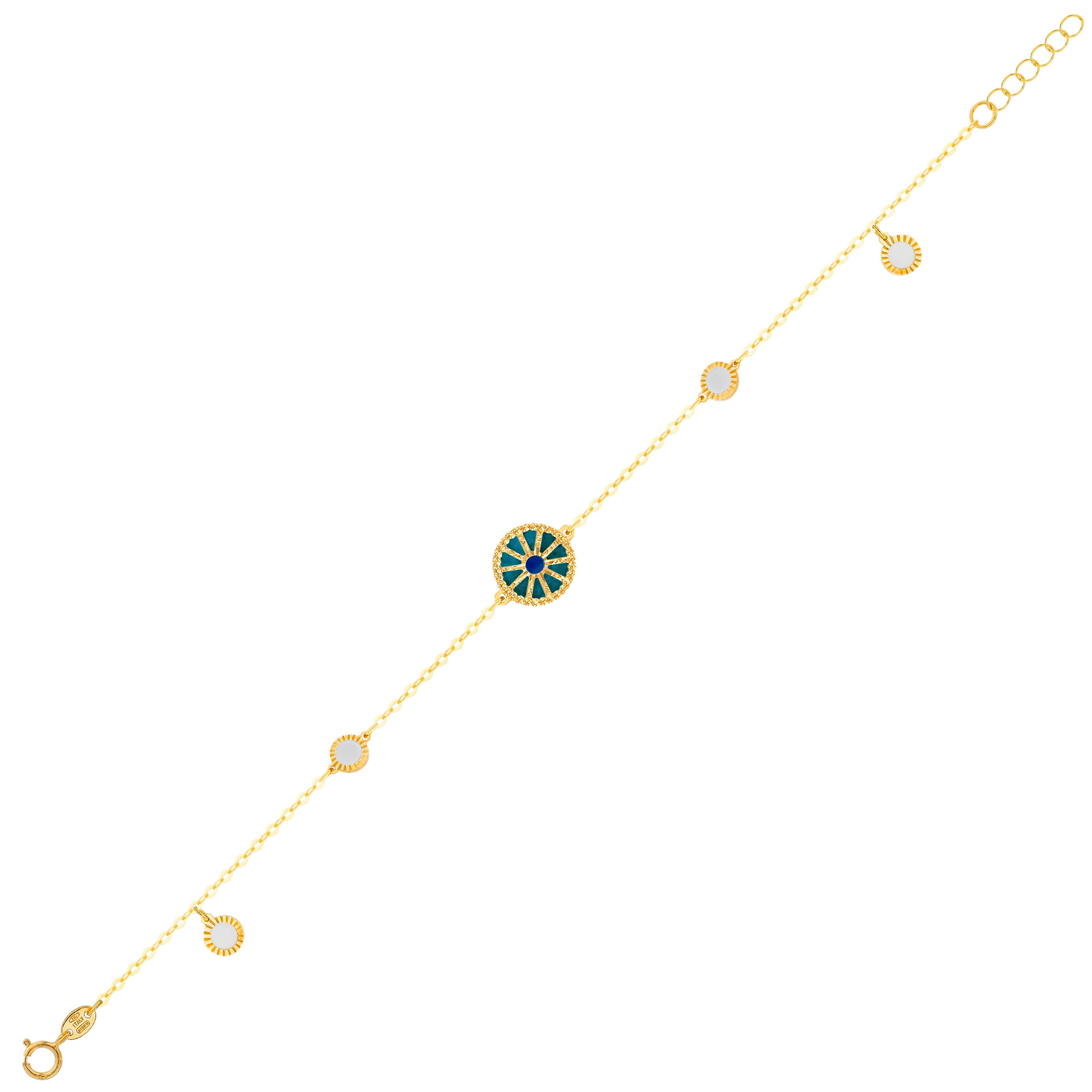 Dubai Mother Of Pearl Reversible Bracelet in 18K Yellow Gold