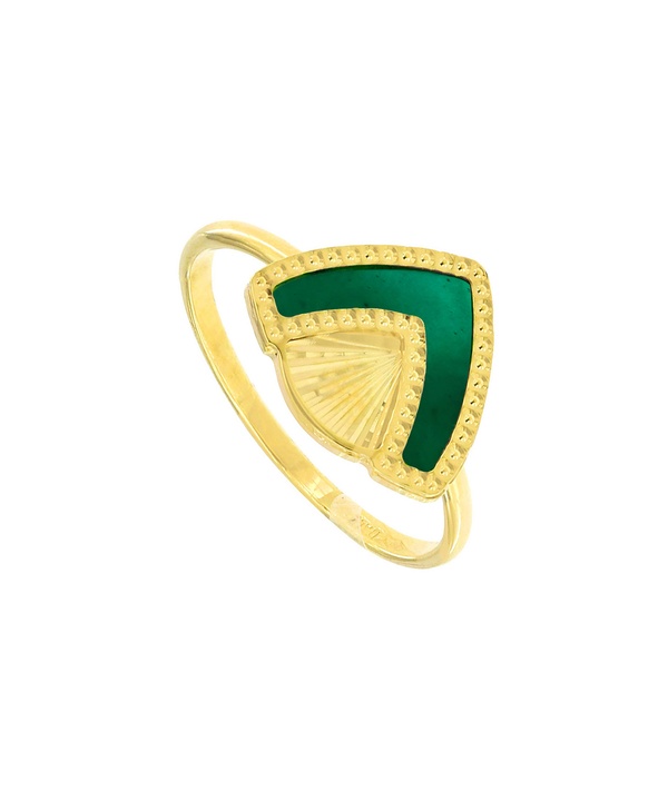 Cairo Mother Of Pearl Ring in 18K Yellow Gold