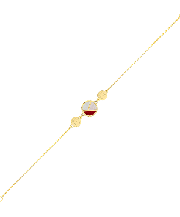 Barcelona 18k Yellow Gold And Coloured Mother Of Pearl Bracelet