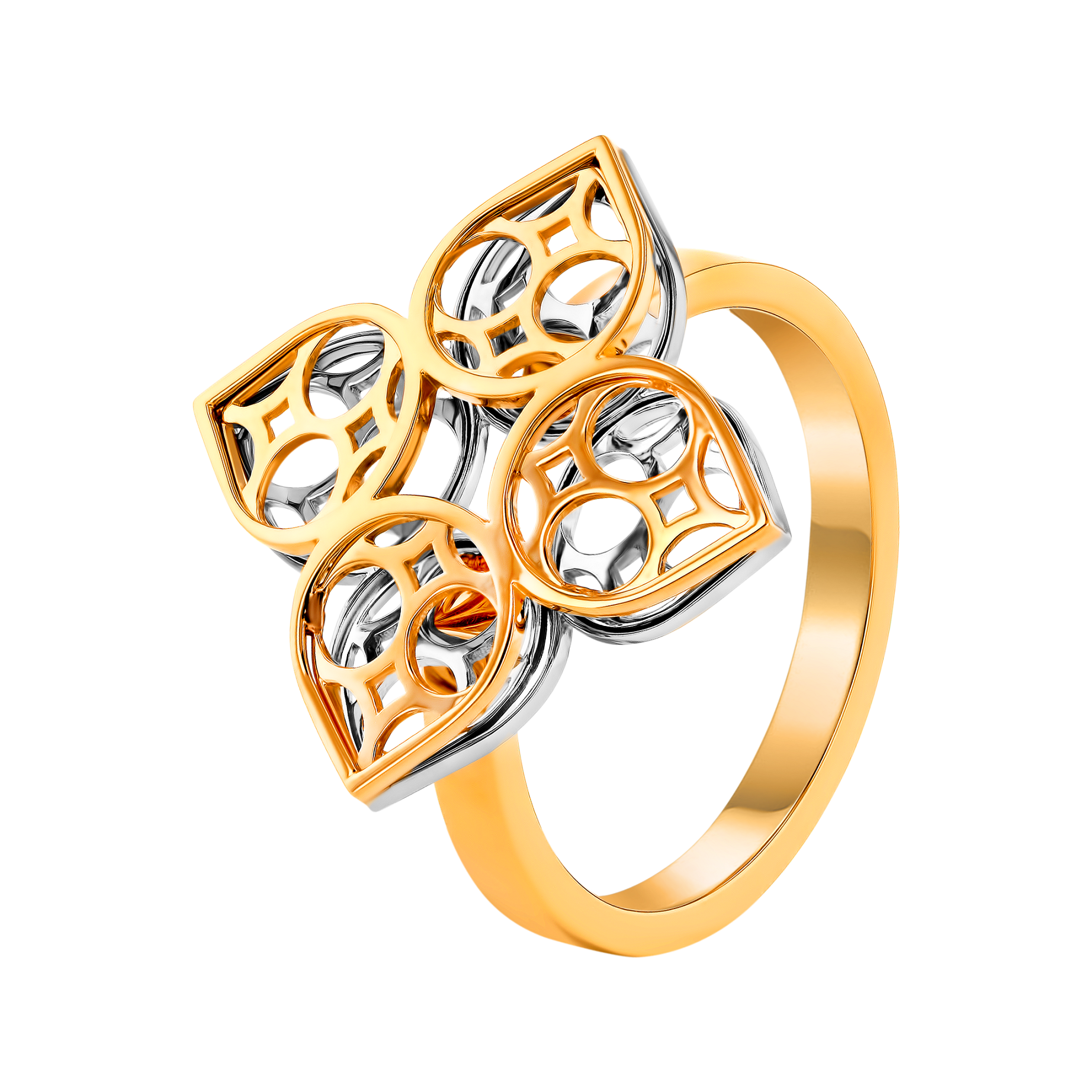Al Qasr Zahra Ring In 18k Yellow Gold