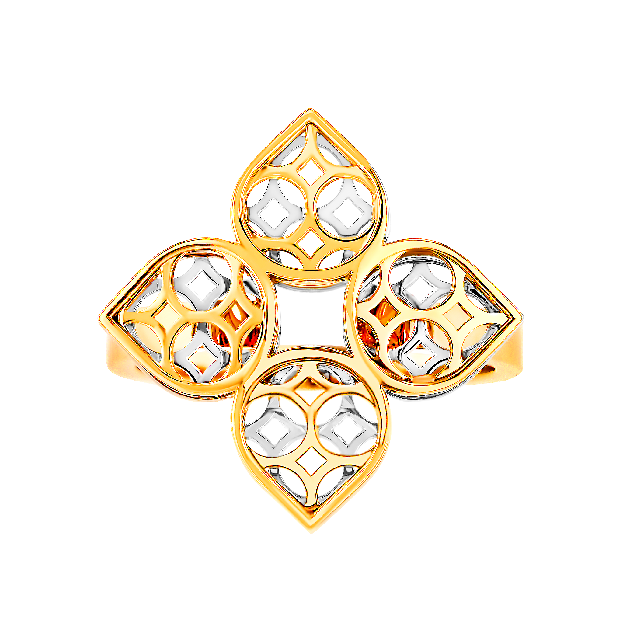 Al Qasr Zahra Ring In 18k Yellow Gold