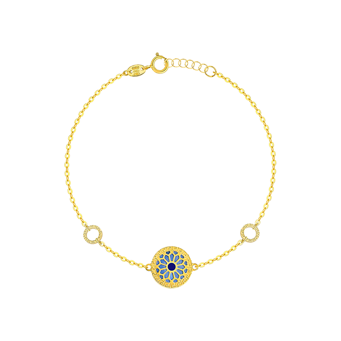 AthensMother Of Pearl Reversible Reversible Bracelet in 18K Yellow Gold