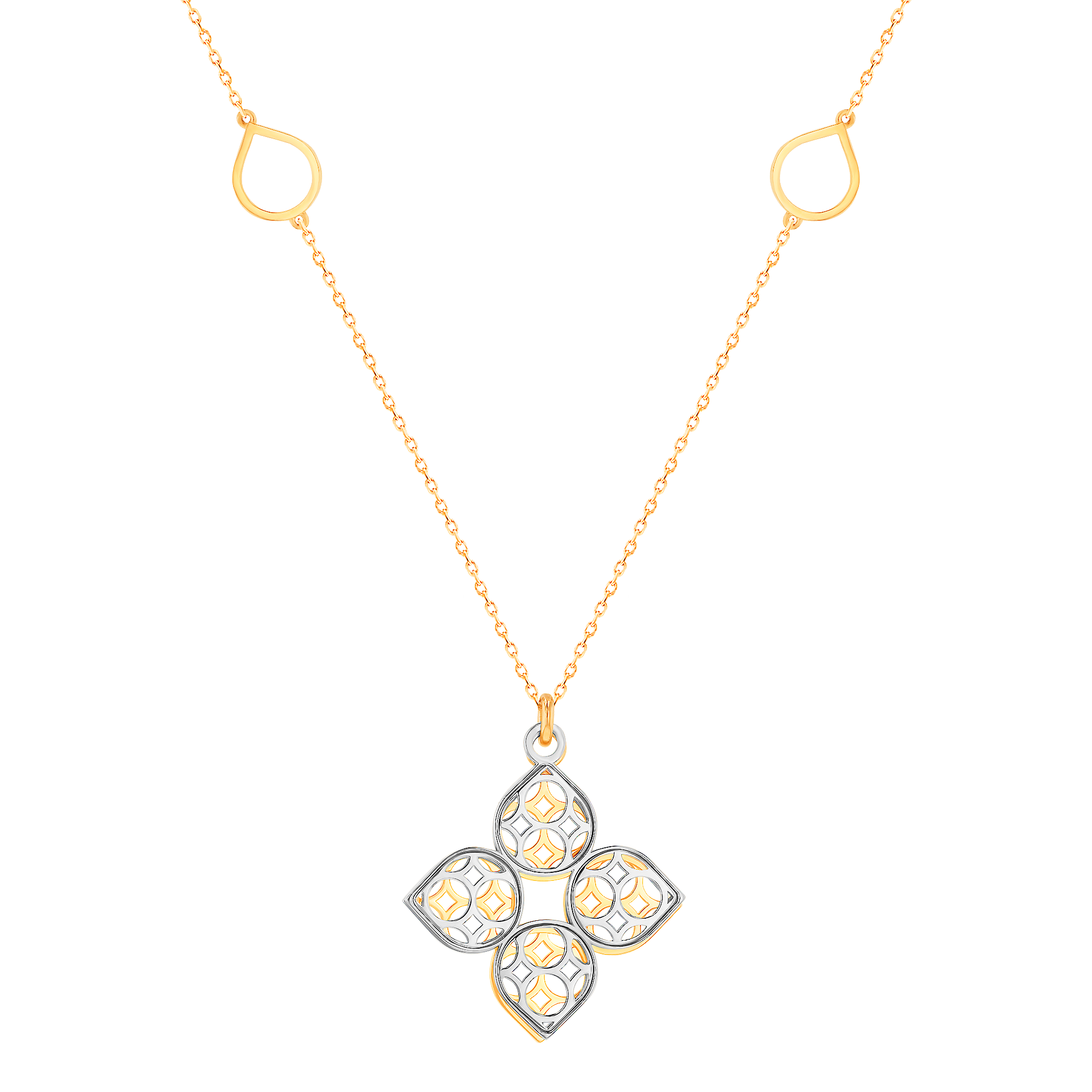 Al Qasr Zahra Necklace In 18k Yellow Gold