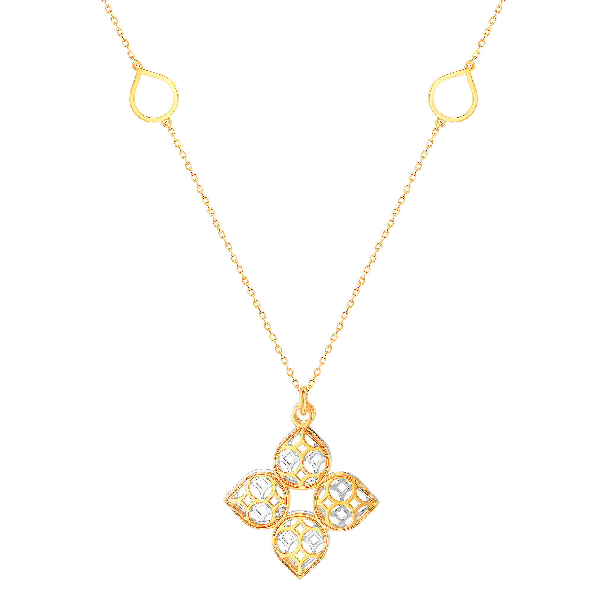 Al Qasr Zahra Necklace In 18k Yellow Gold