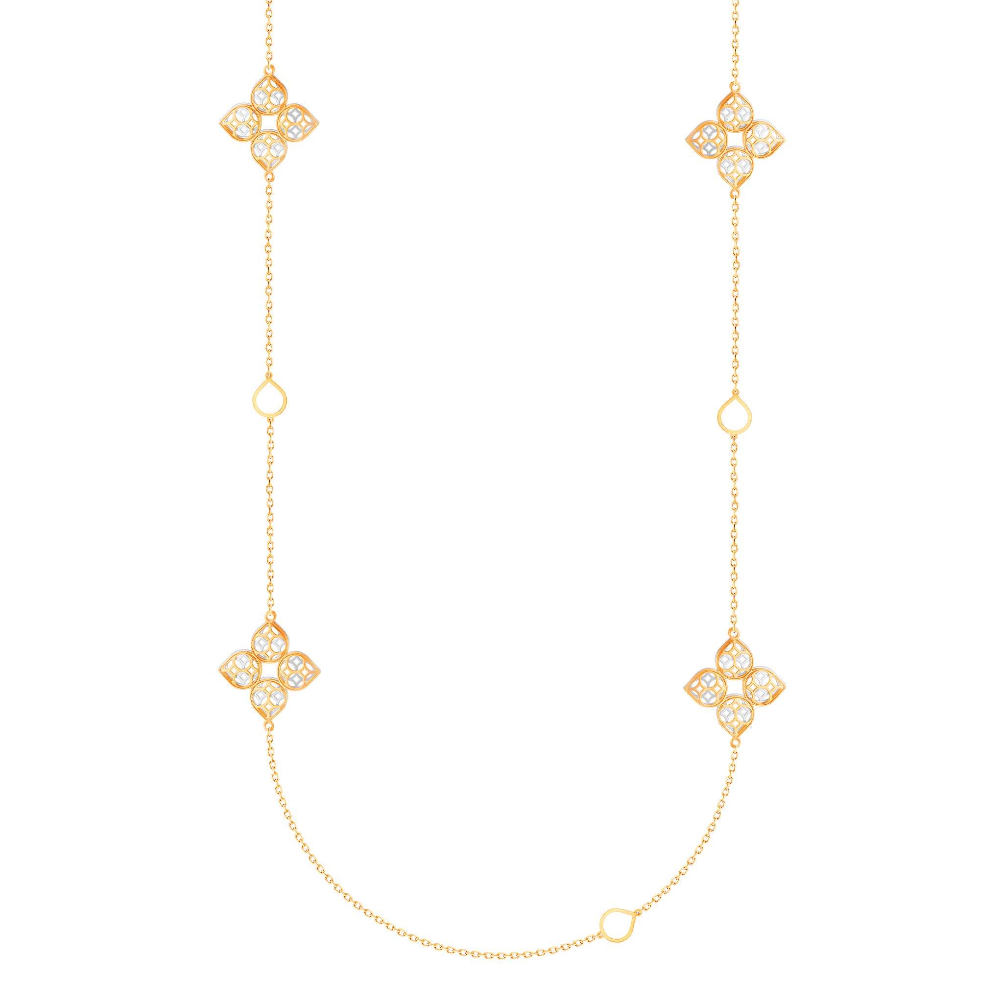 Al Qasr Zahra Necklace In 18K Yellow Gold