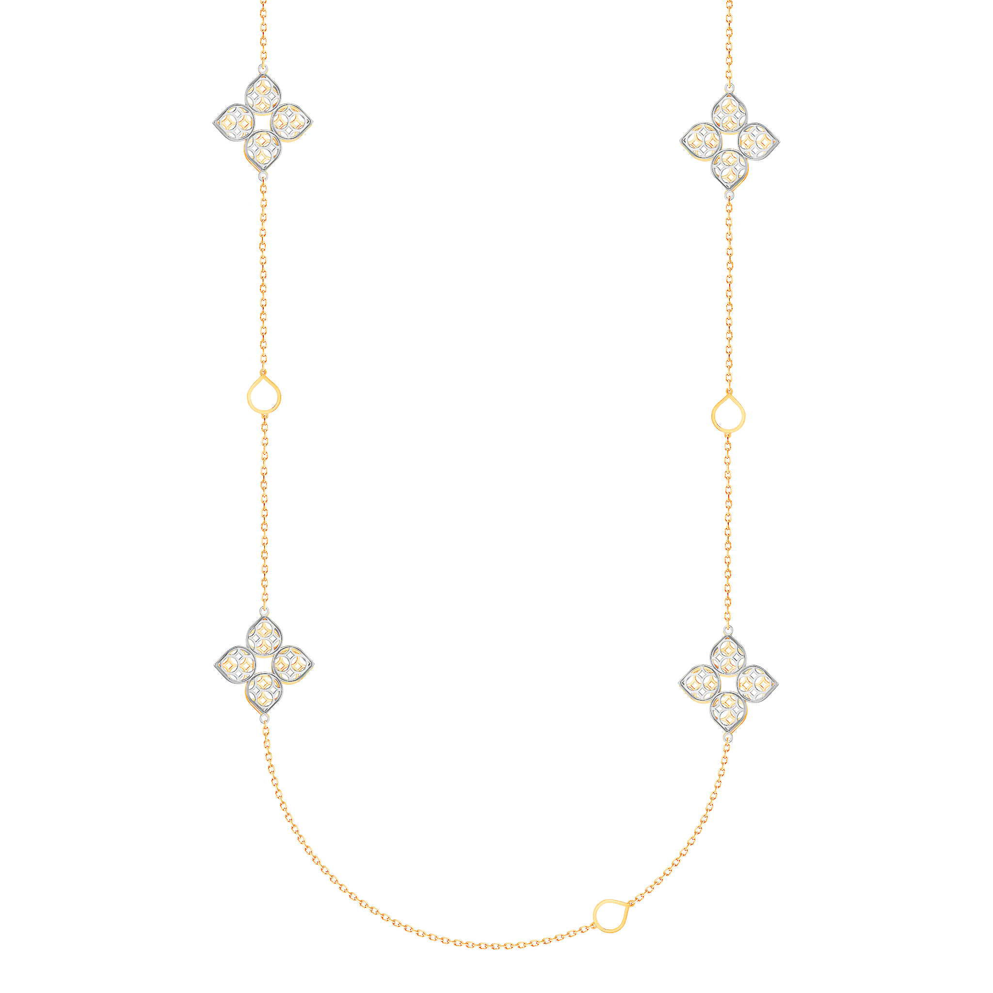 Al Qasr Zahra Necklace In 18K Yellow Gold