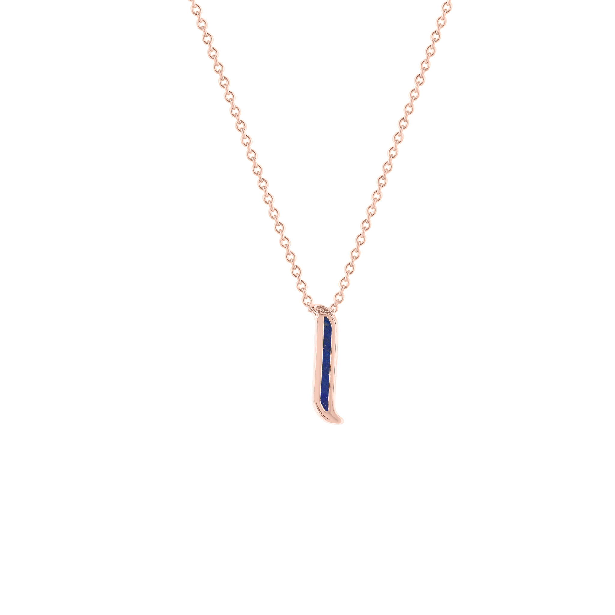 Mosaic Lapis Lazuli Necklace In 18k Rose Gold