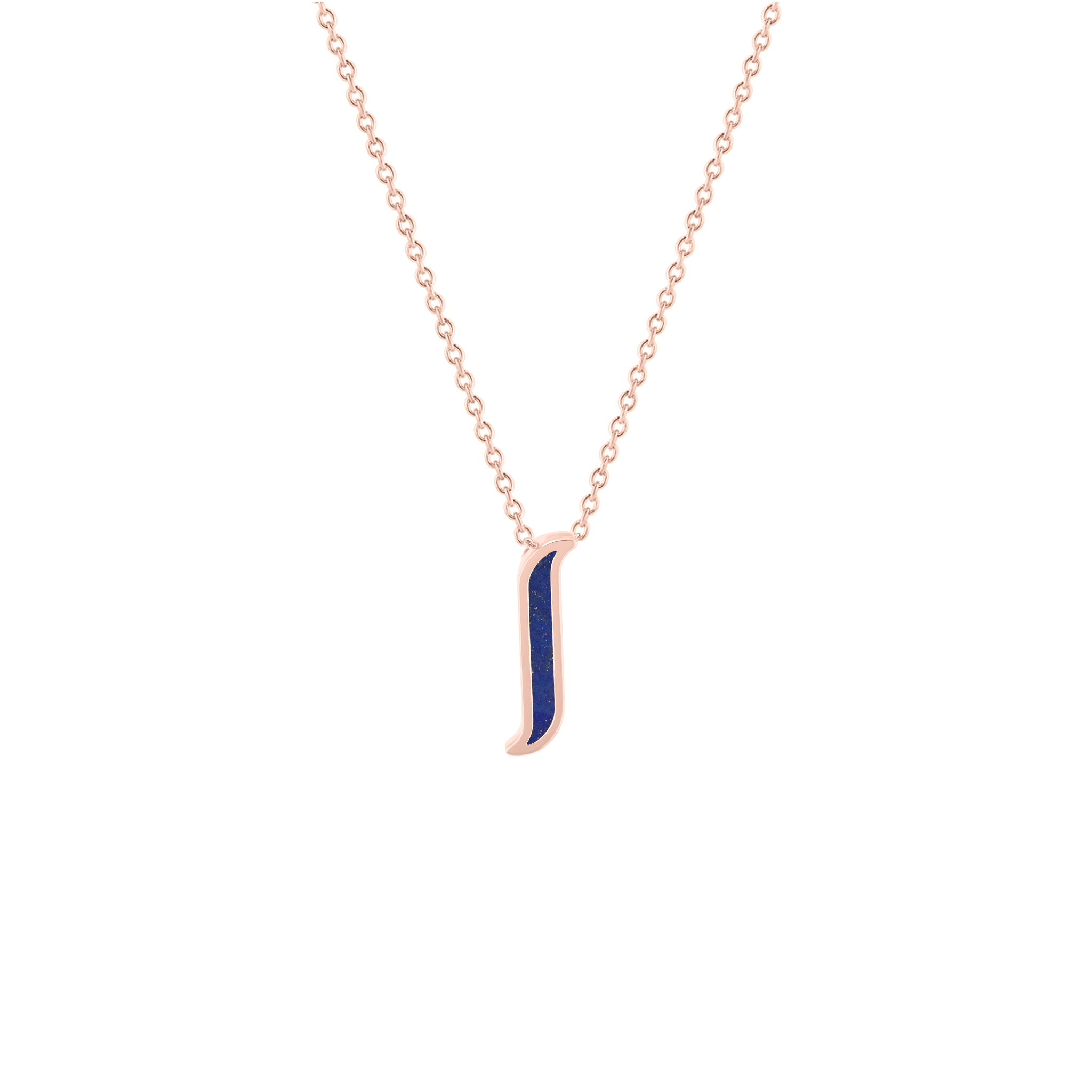 Mosaic Lapis Lazuli Necklace In 18k Rose Gold