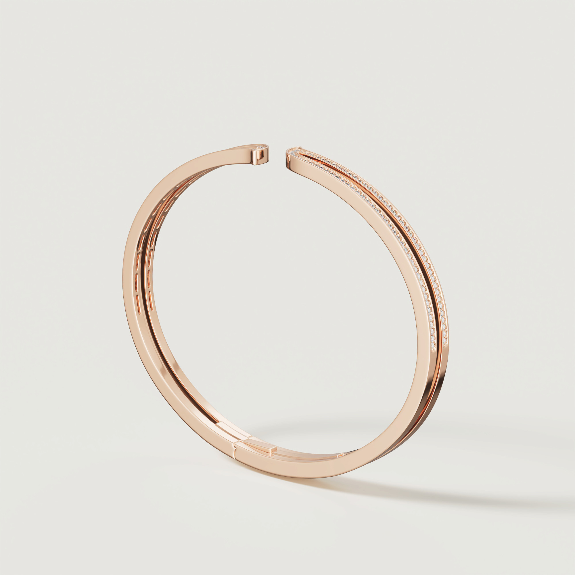 Eternal 18k Rose Gold Diamond Bangle