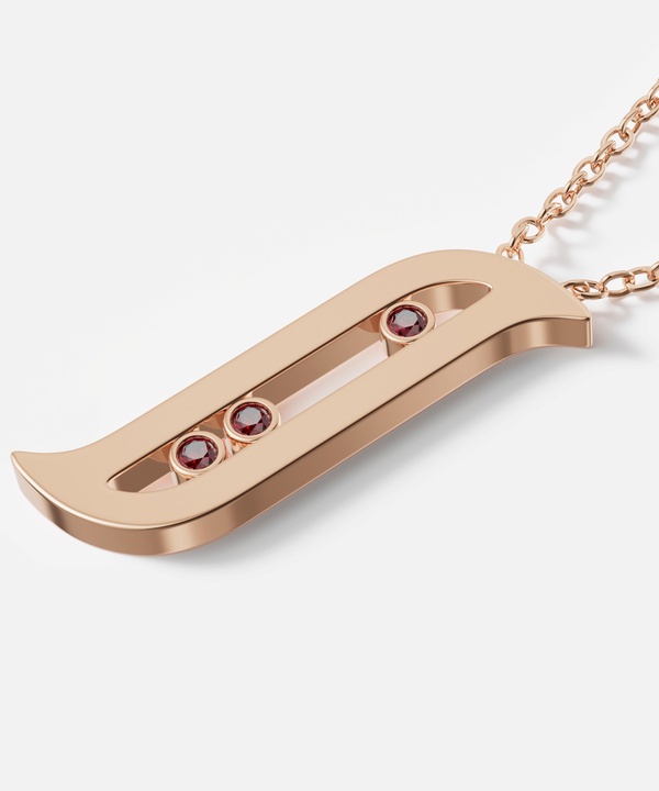 Brilliance 18k Rose Gold And Ruby Necklace