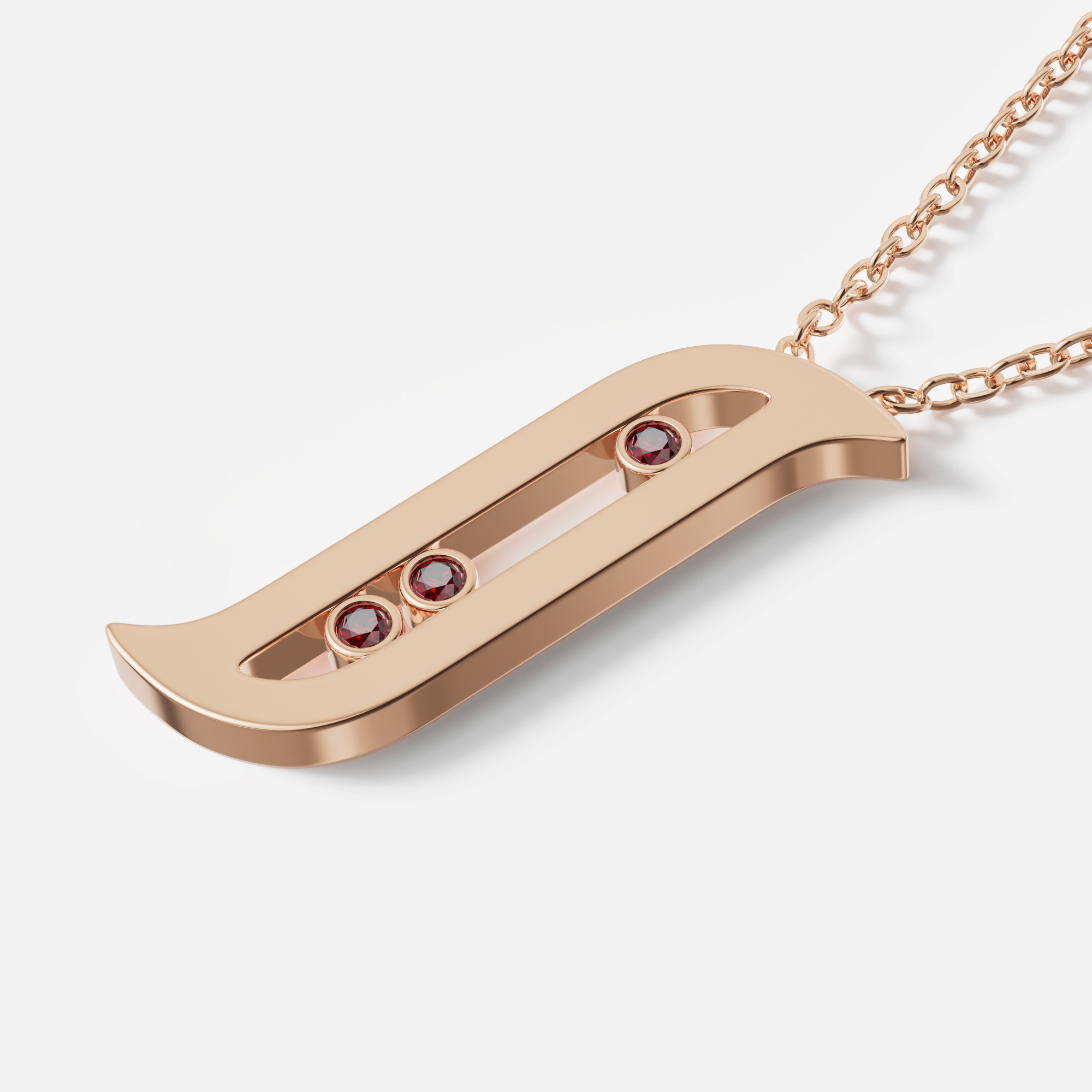 Brilliance 18k Rose Gold And Ruby Necklace