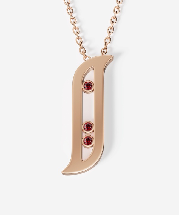 Brilliance 18k Rose Gold And Ruby Necklace