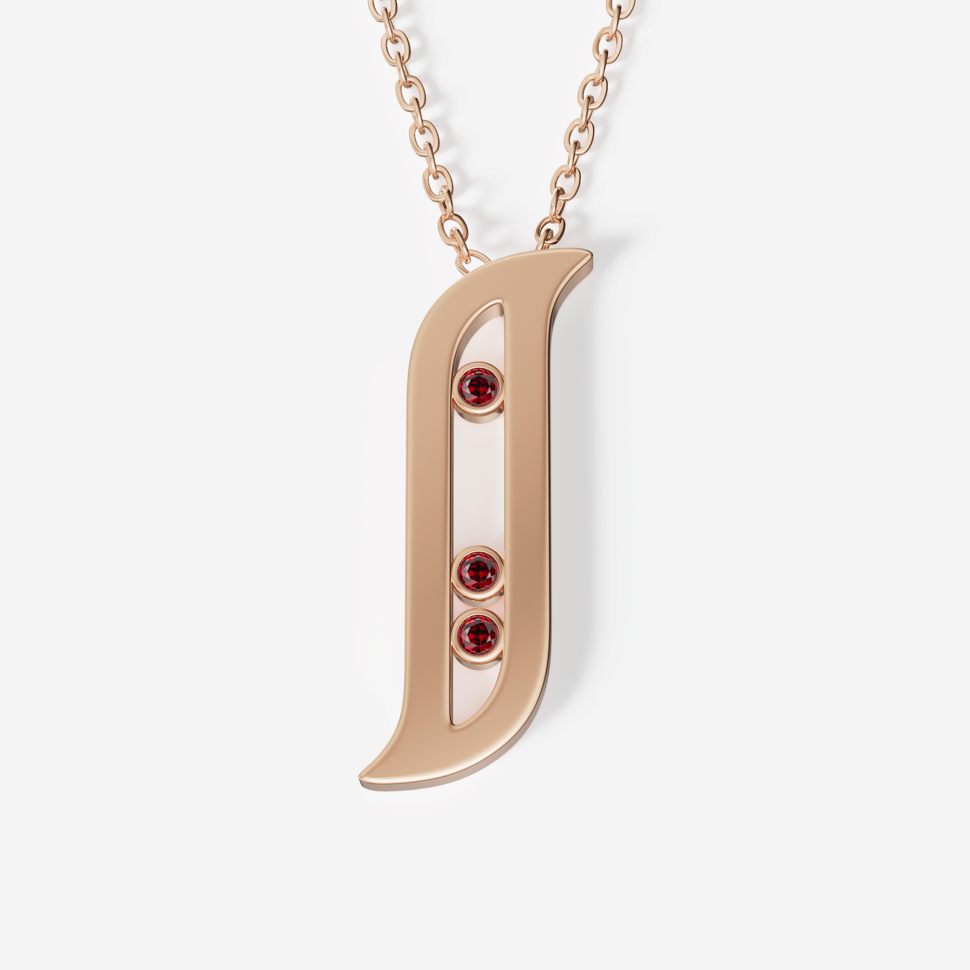 Brilliance 18k Rose Gold And Ruby Necklace