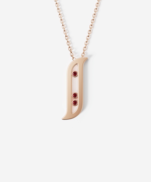 Brilliance 18k Rose Gold And Ruby Necklace
