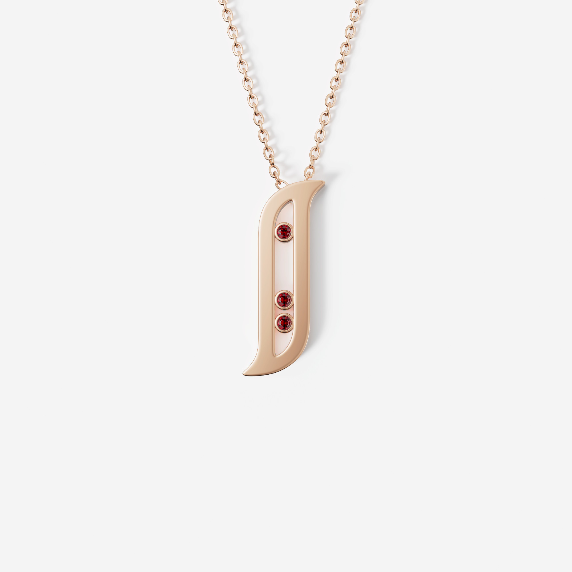 Brilliance 18k Rose Gold And Ruby Necklace