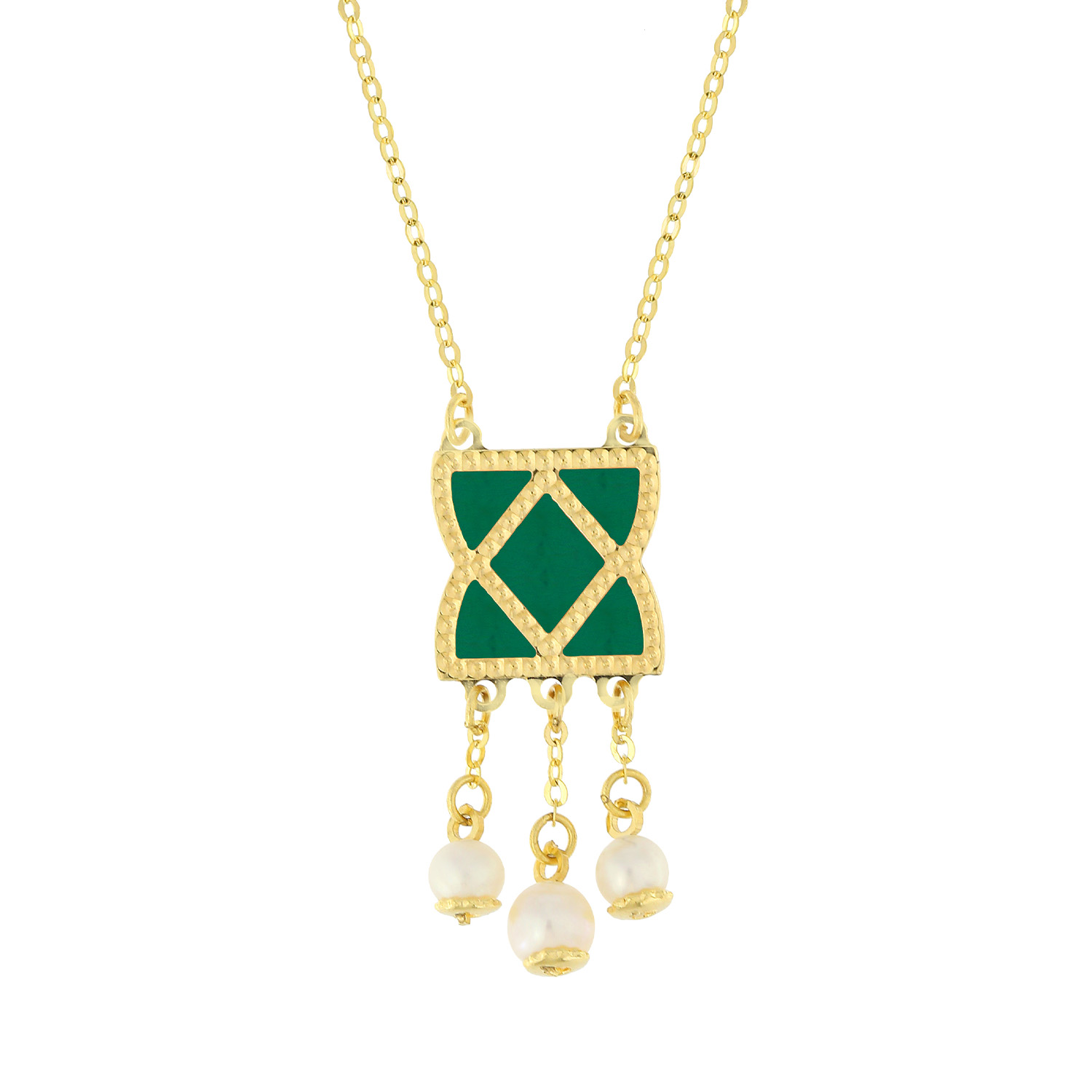Arabiya Pearl Necklace in 18K Yellow Gold