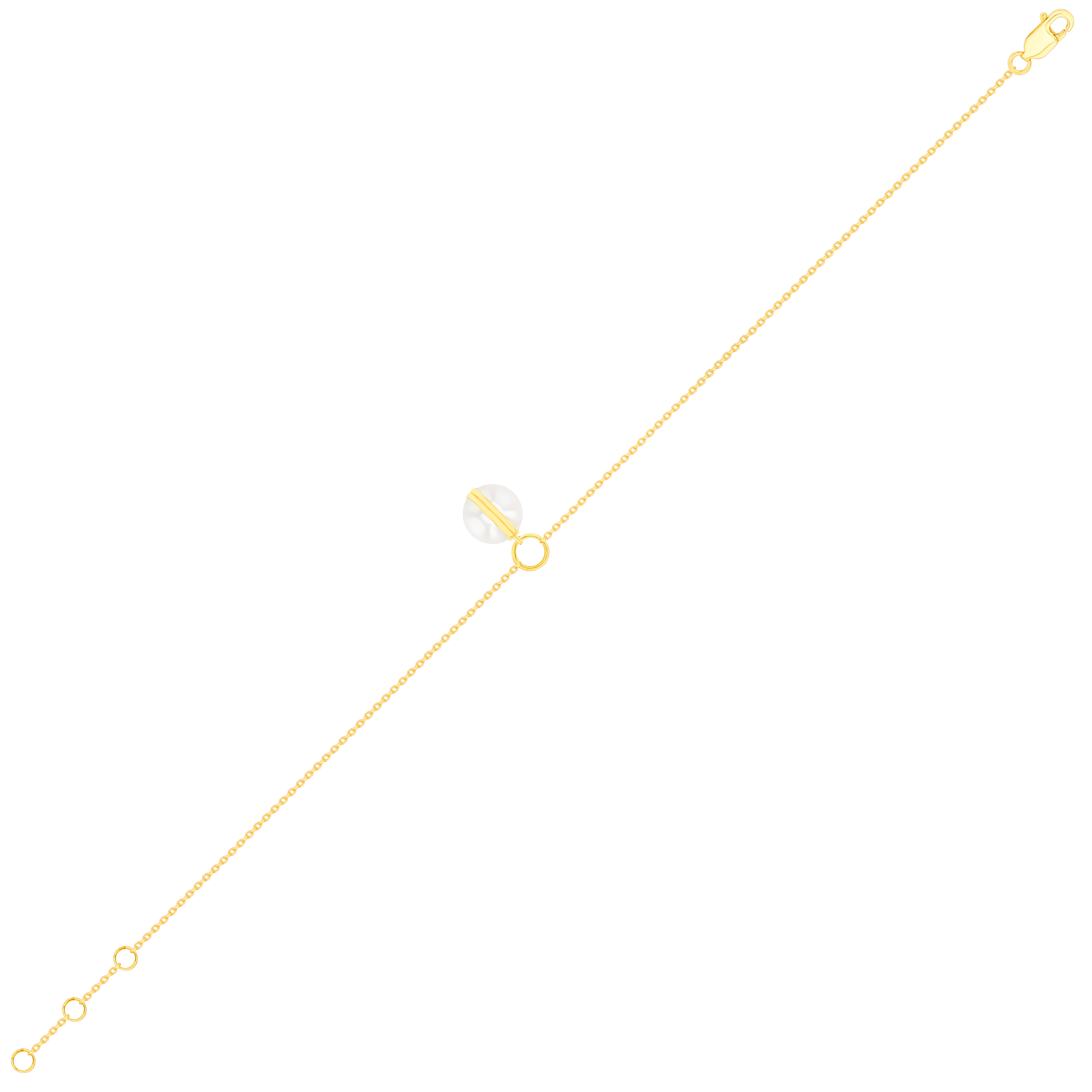 Glow Sphere Bracelet In 18K Yellow Gold With Freshwater Pearls