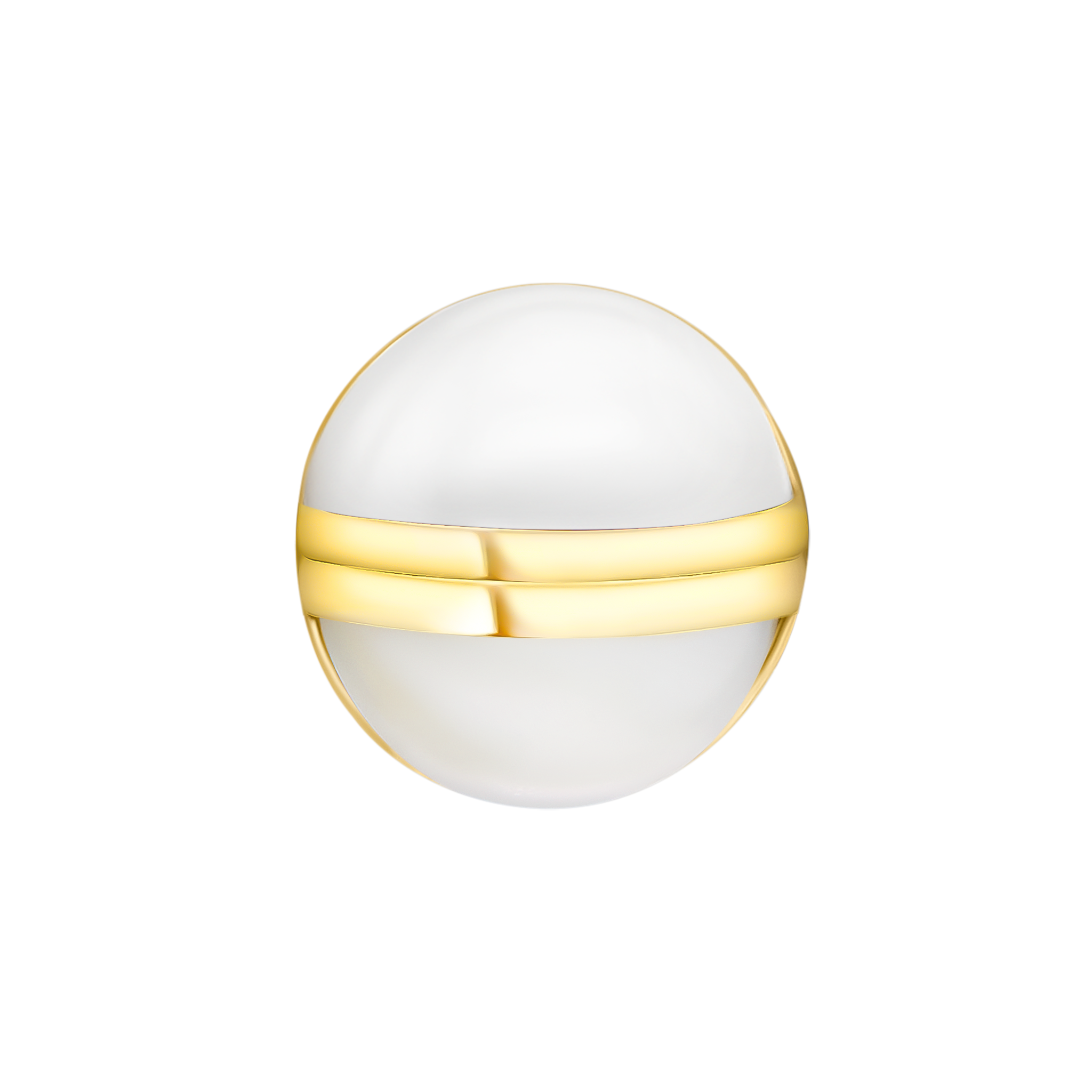 Glow Sphere Studs In 18K Yellow Gold With Freshwater Pearls