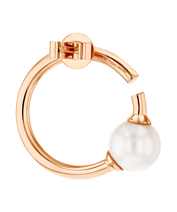 Glow Earrings In 18k Rose Gold With A Freshwater Pearl