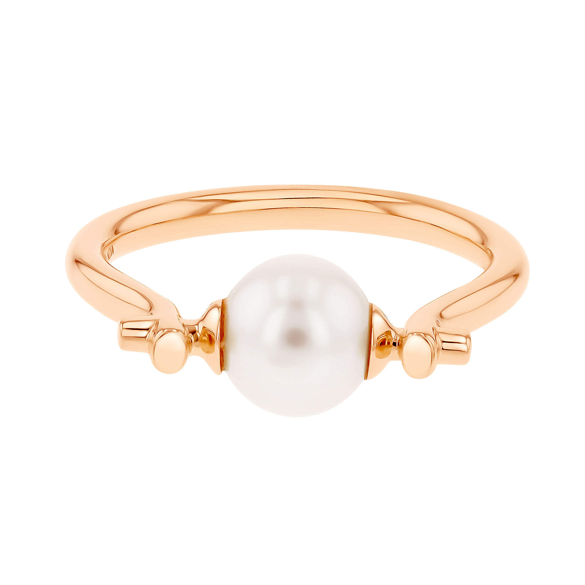 Glow Pearl Solitaire Ring In 18k Rose Gold
