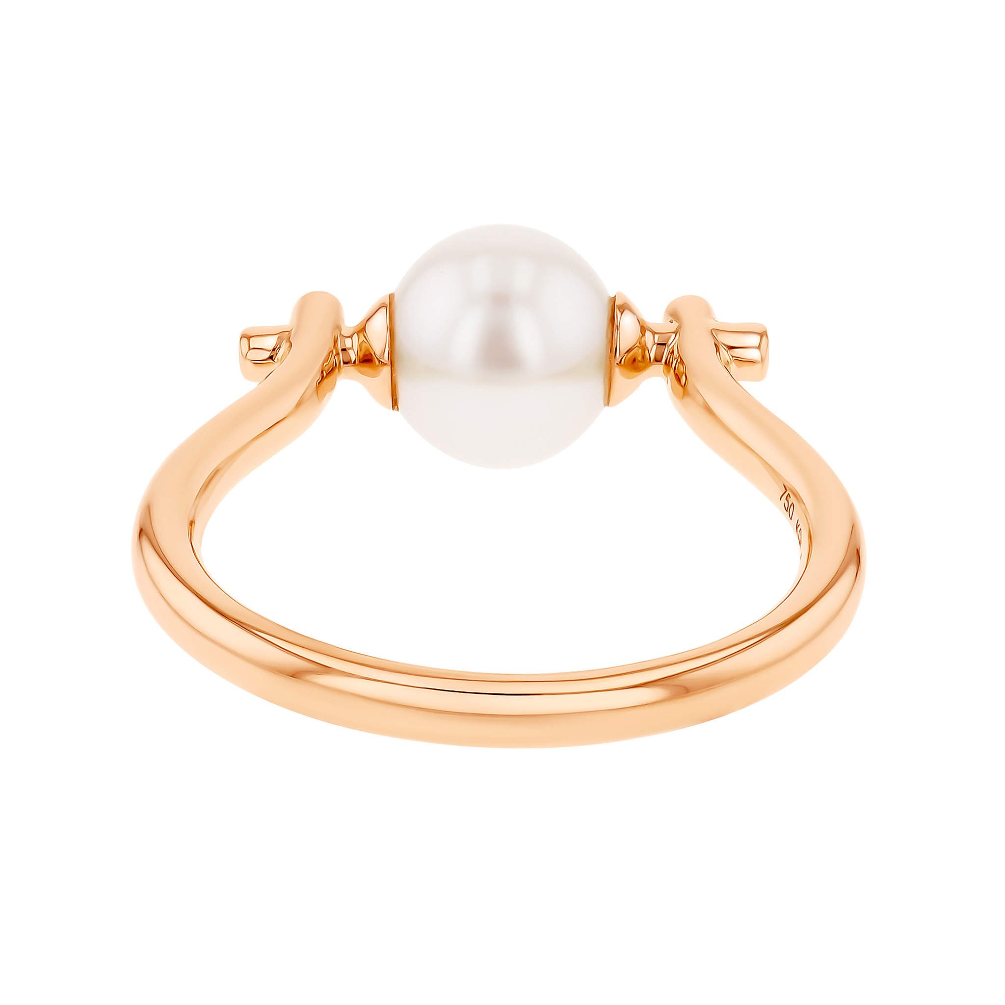 Glow Pearl Solitaire Ring In 18k Rose Gold