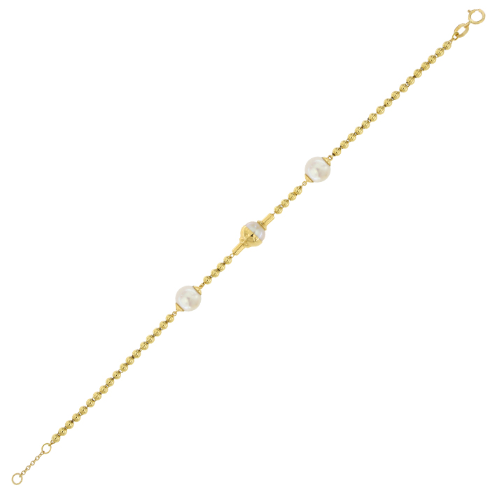 Glow Luna 18k Gold Freshwater Pearl Bracelet