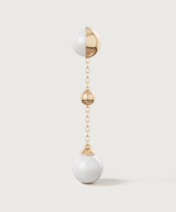 Glow Luna 18k Yellow Gold Pearl Earrings