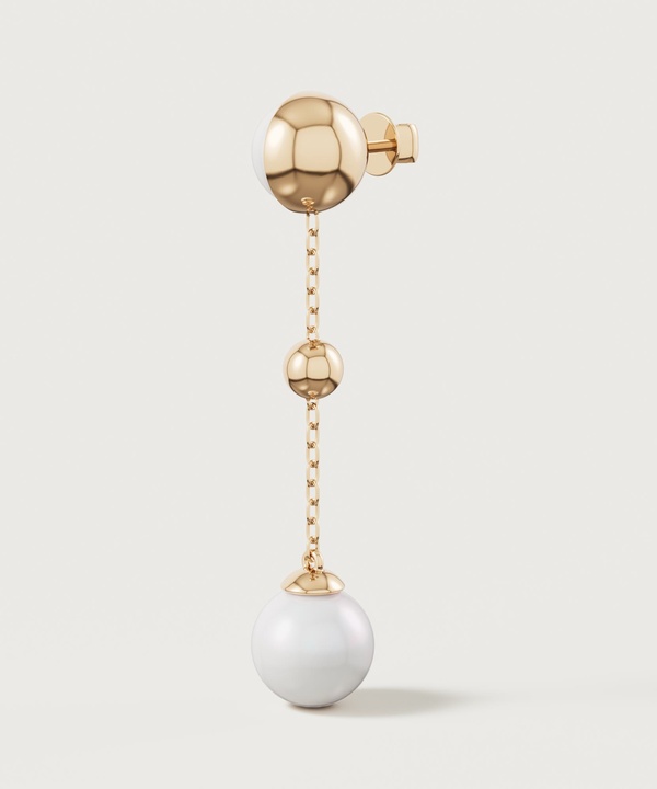 Glow Luna 18k Yellow Gold Pearl Earrings