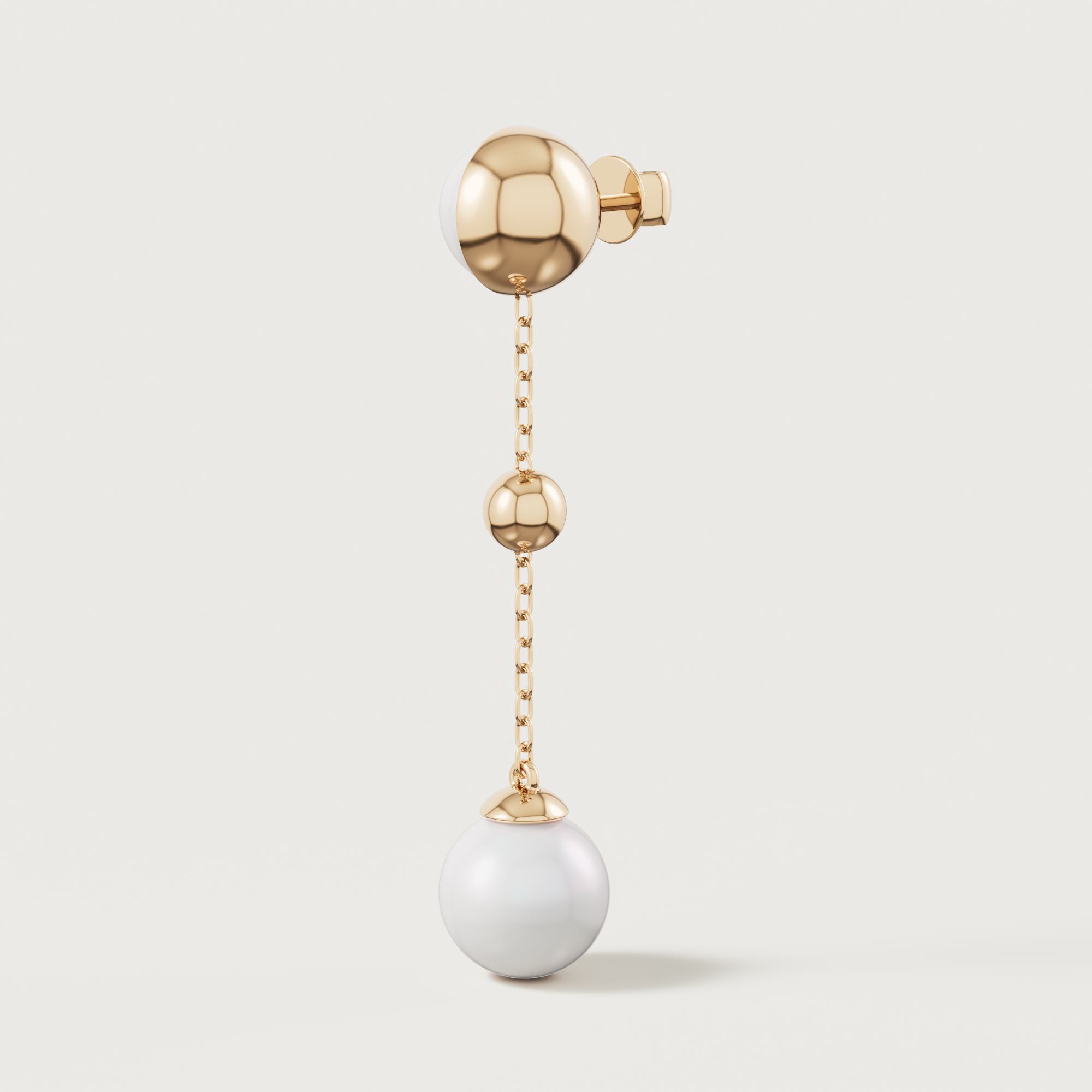 Glow Luna 18k Yellow Gold Pearl Earrings