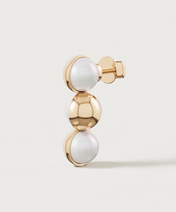 Glow Luna 18k Yellow Gold Pearl Earrings