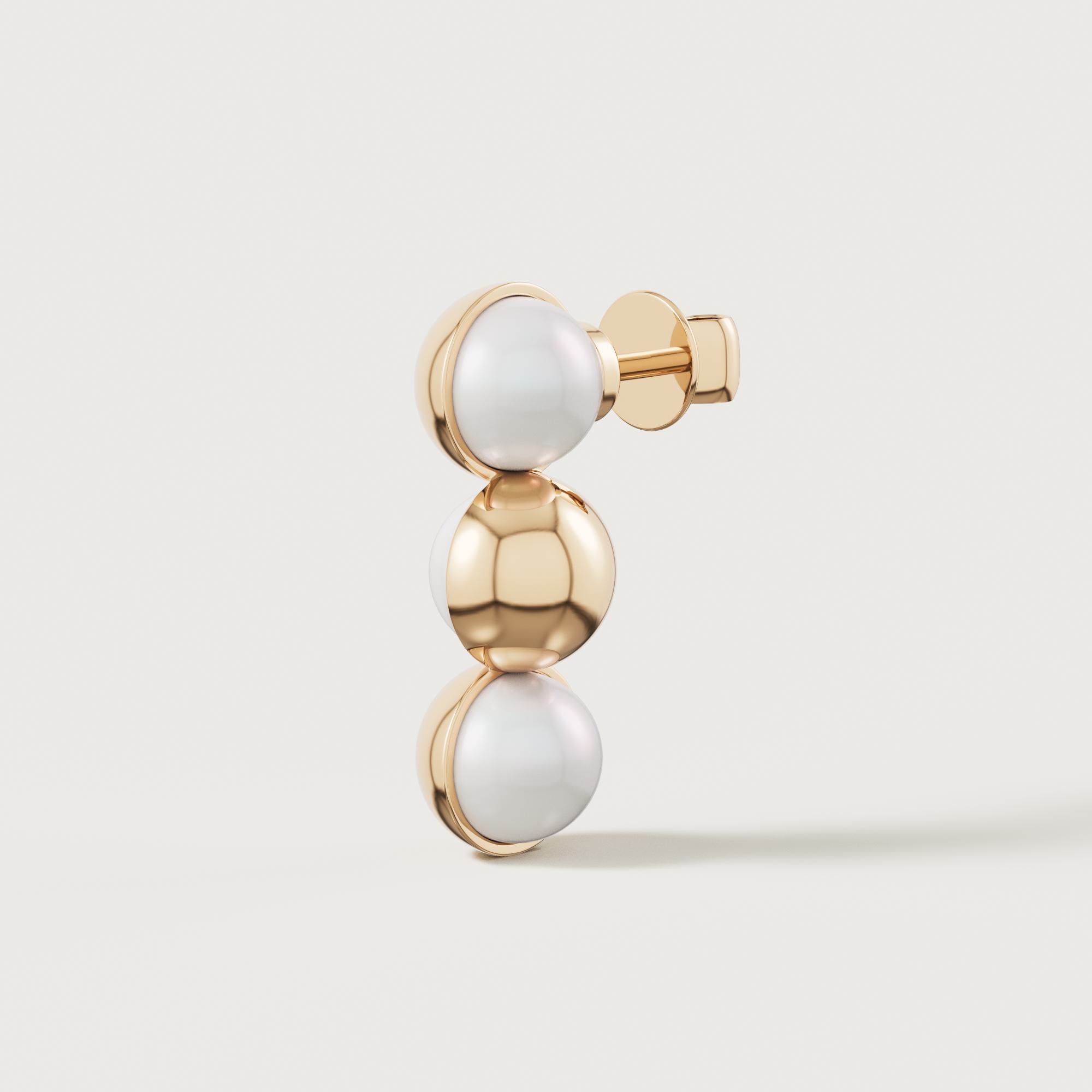 Glow Luna 18k Yellow Gold Pearl Earrings