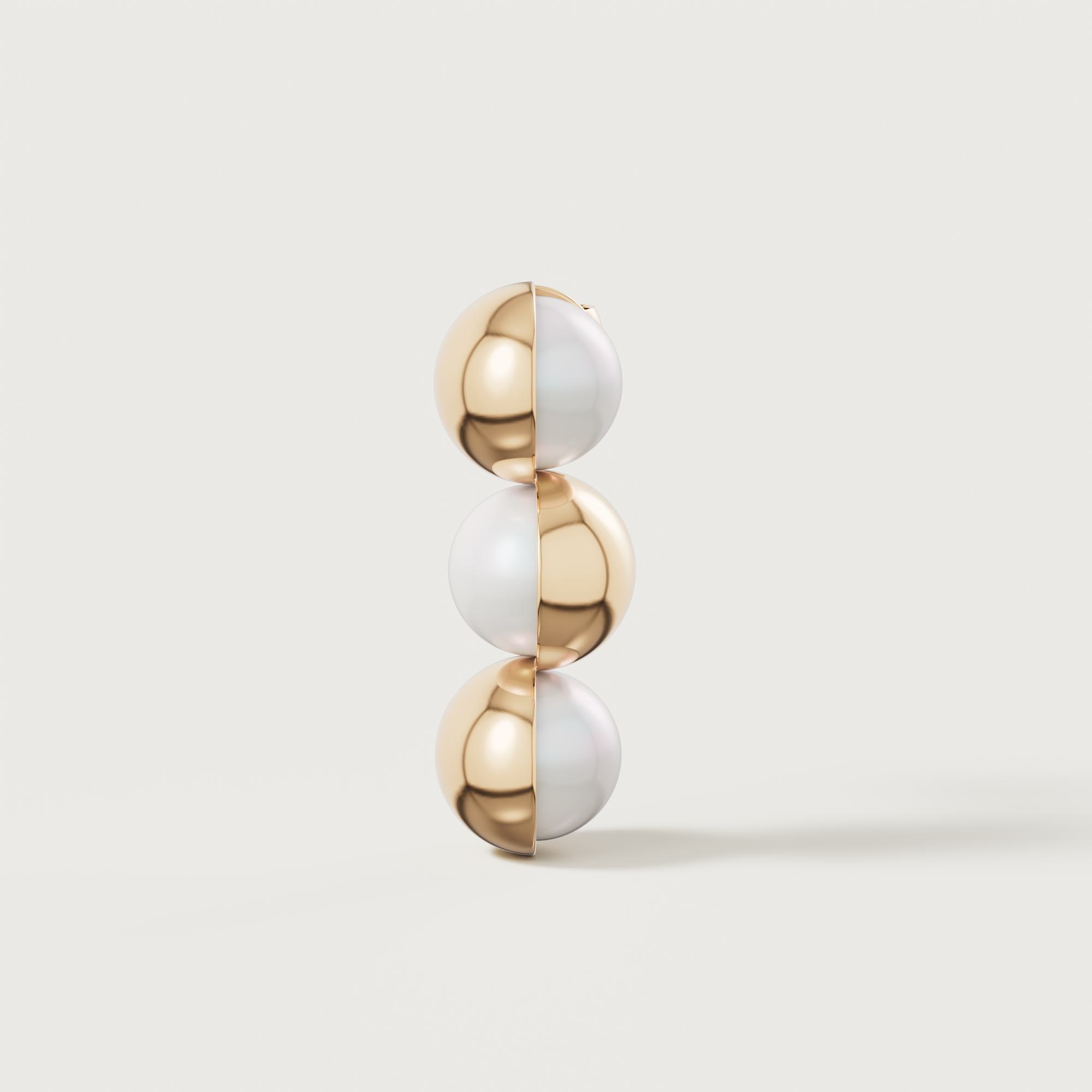 Glow Luna 18k Yellow Gold Pearl Earrings