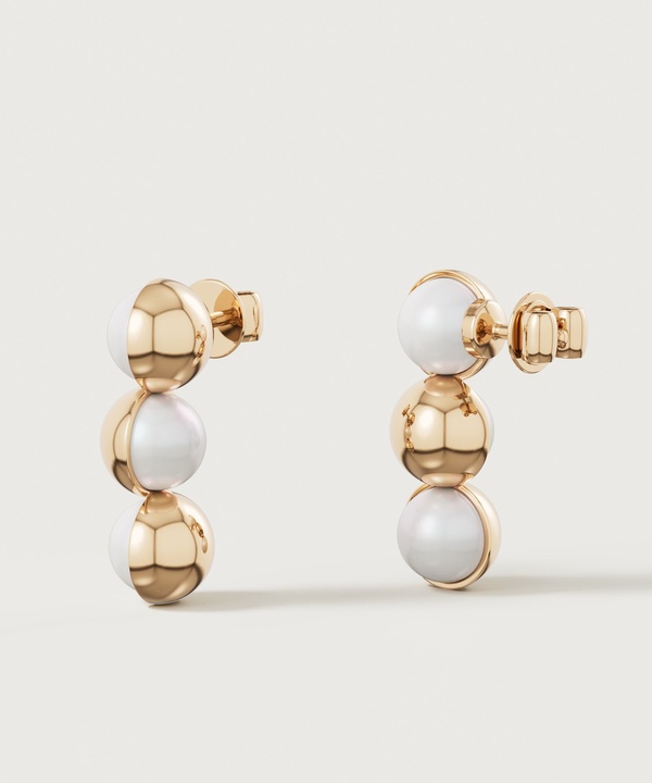 Glow Luna 18k Yellow Gold Pearl Earrings