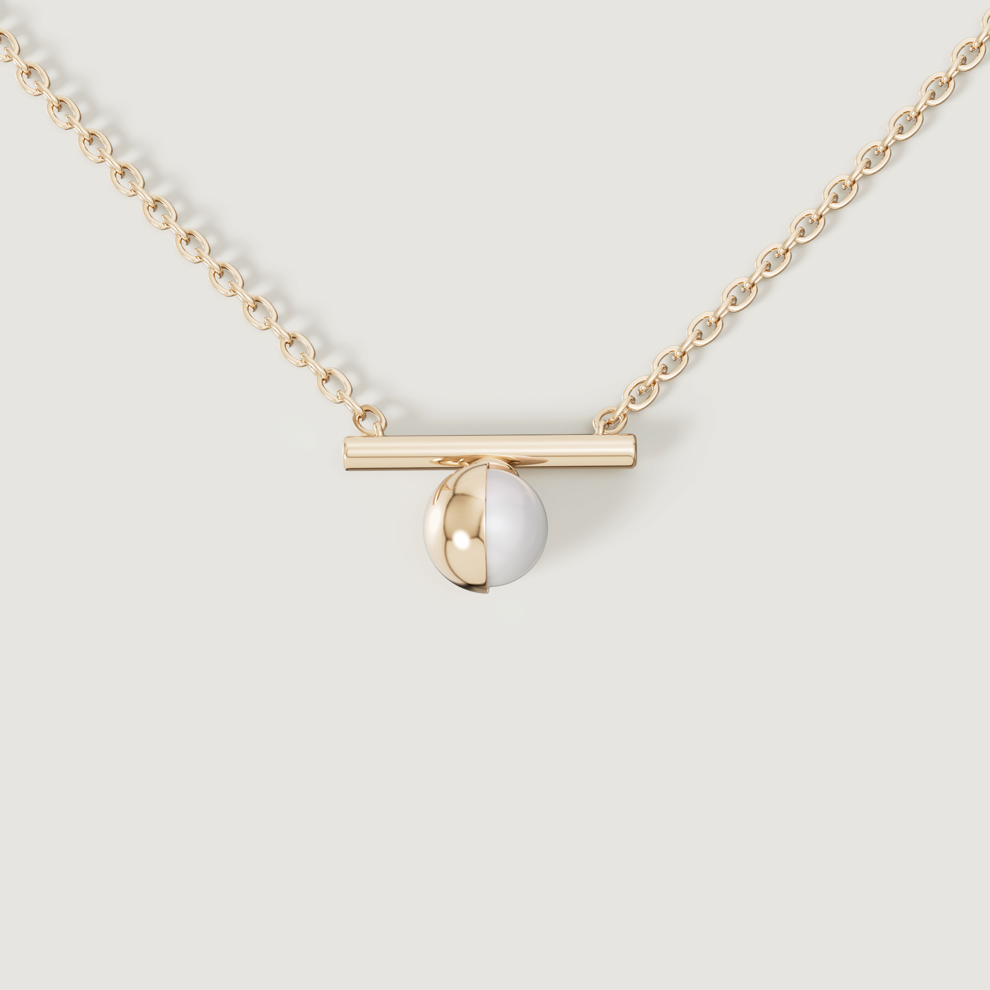 Glow Luna 18k Gold Freshwater Pearl Necklace