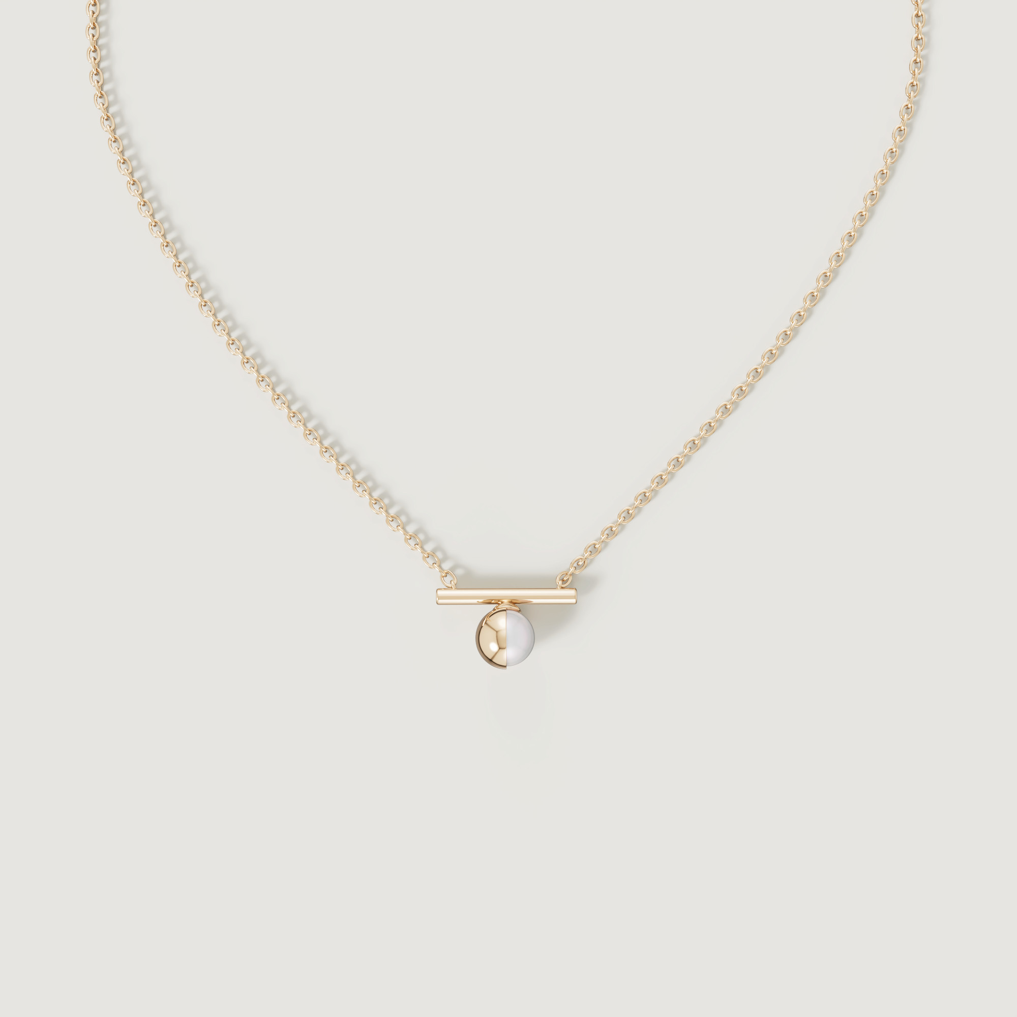 Glow Luna 18k Gold Freshwater Pearl Necklace