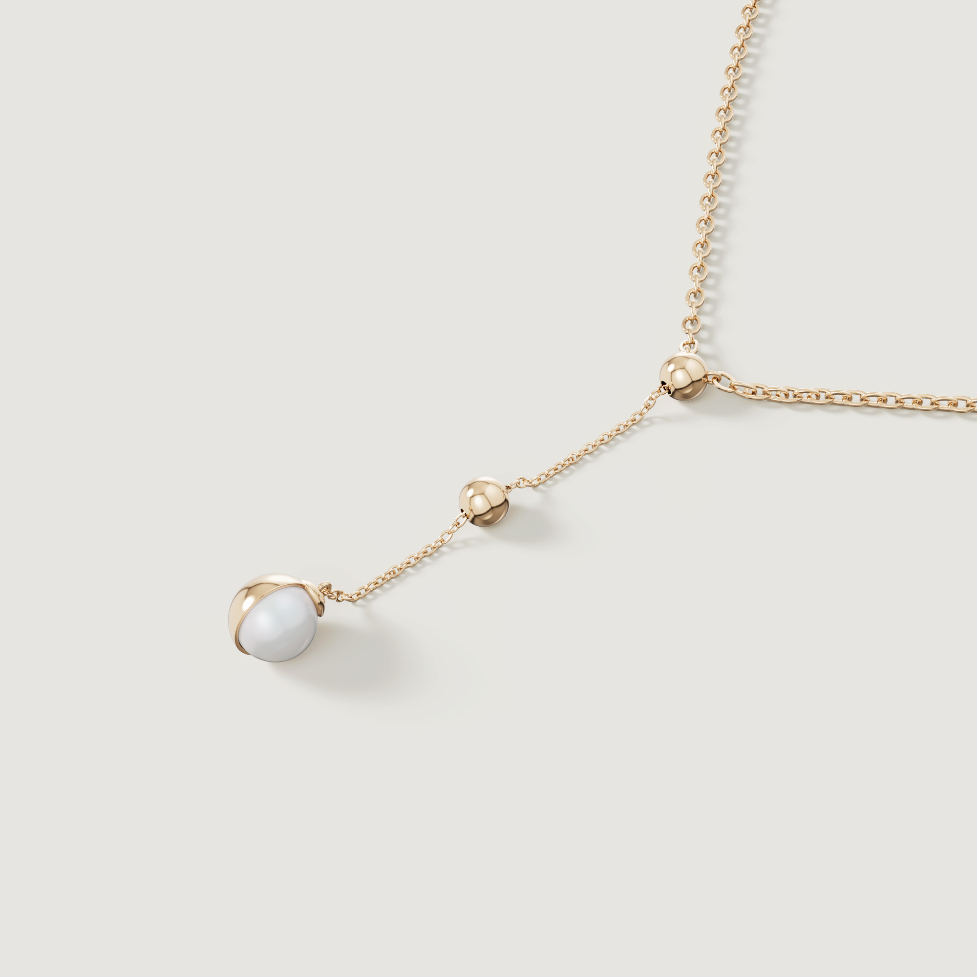 Glow Luna 18k Gold Freshwater Pearl Necklace